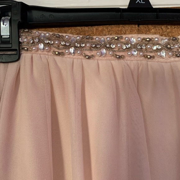 My Michelle 2 piece blush with beaded waist prom dress - Picture 3 of 9